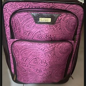 Nicole Miller Purple Patterned Travel Bag